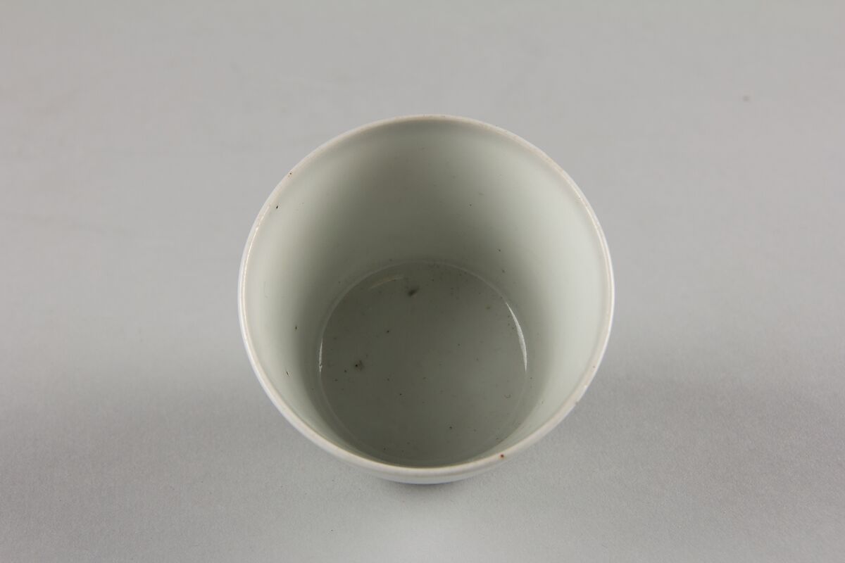 One from a Set of Five Soba Cups with Chrysanthemum Design, Porcelain with underglaze blue (Hizen ware), Japan