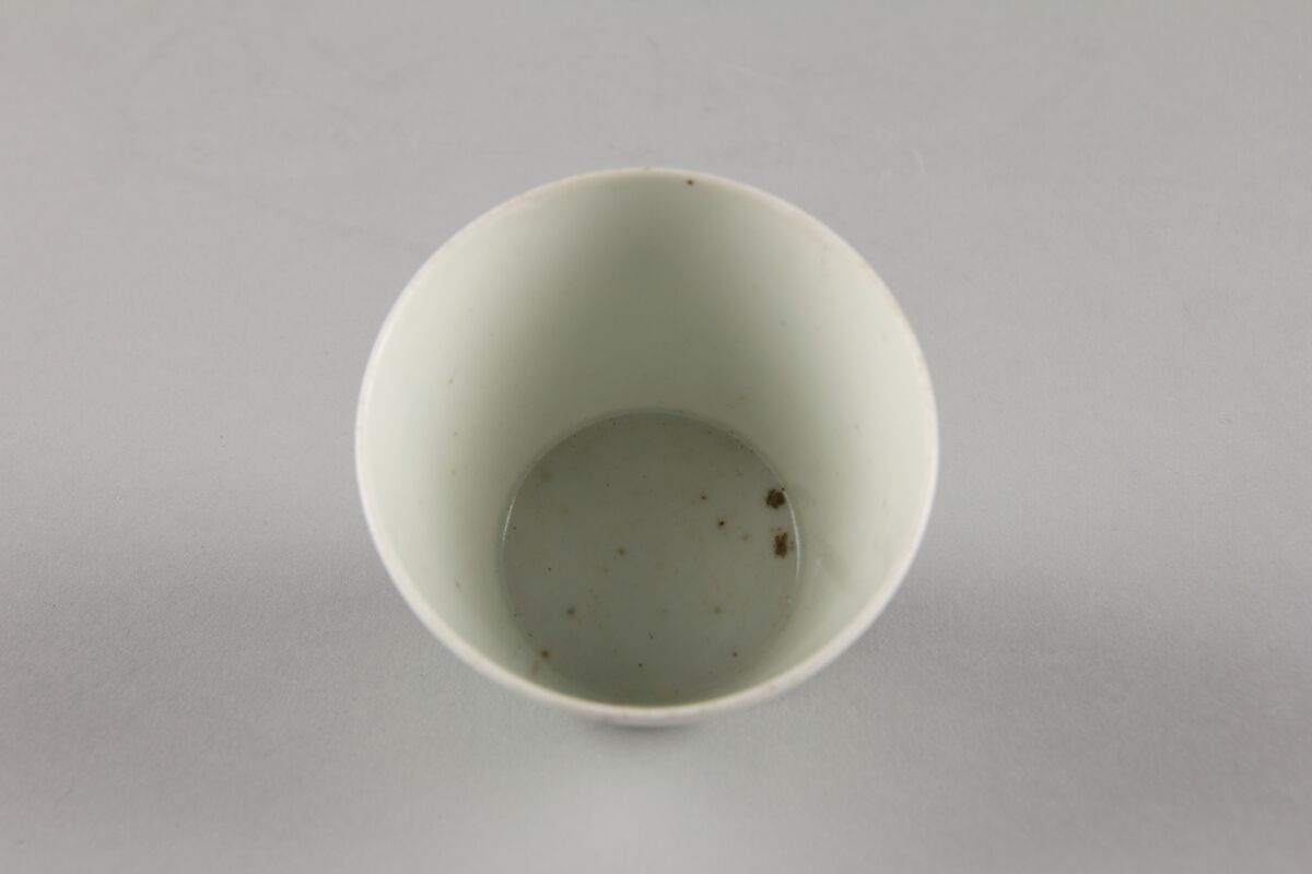 One from a Set of Five Soba Cups with Chrysanthemum Design, Porcelain with underglaze blue (Hizen ware), Japan