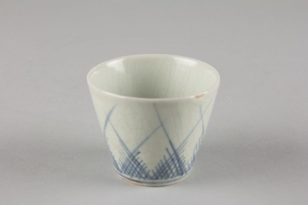 Soba cup, Porcelain with underglaze blue (Hizen ware), Japan 