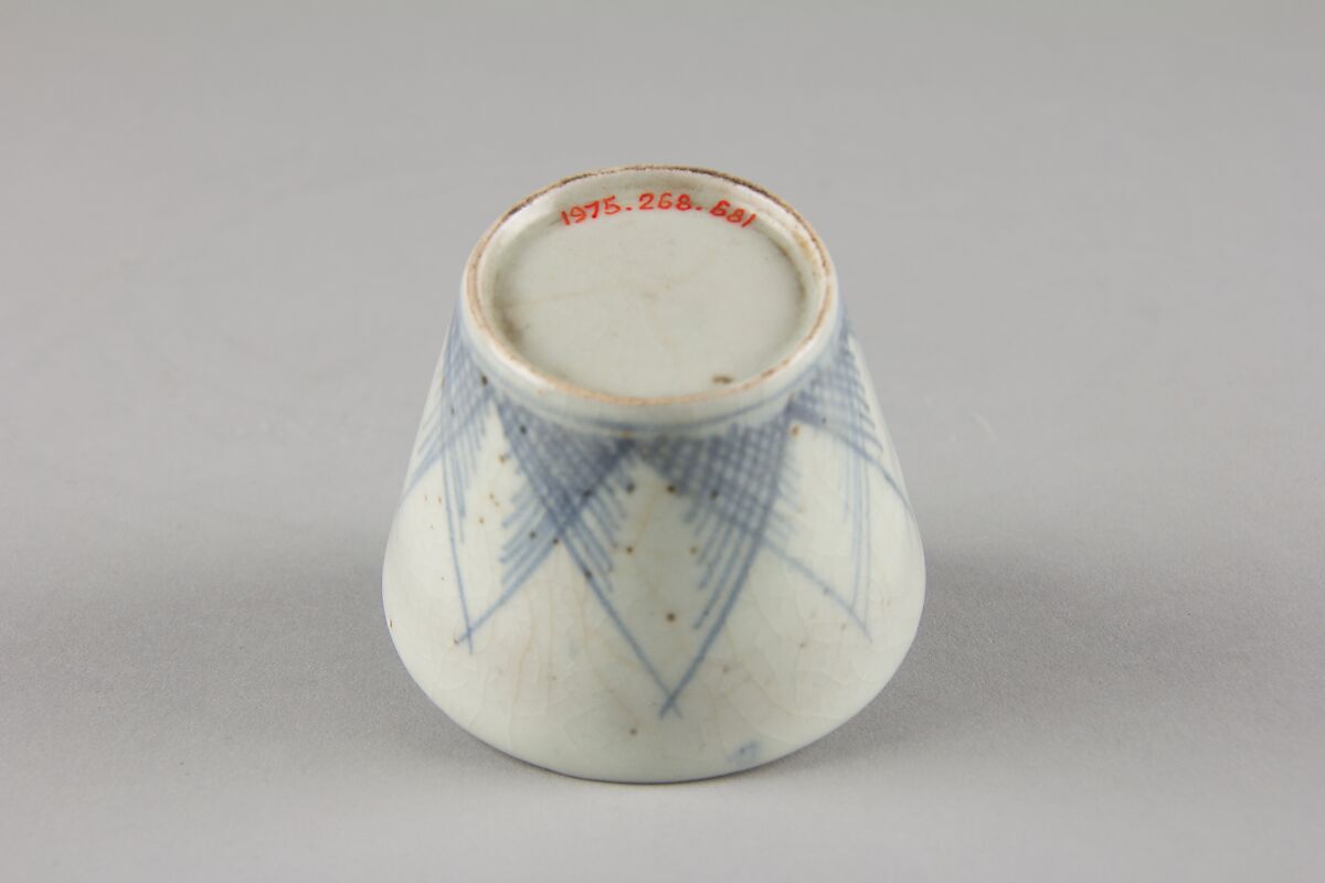 Soba cup, Porcelain with underglaze blue (Hizen ware), Japan