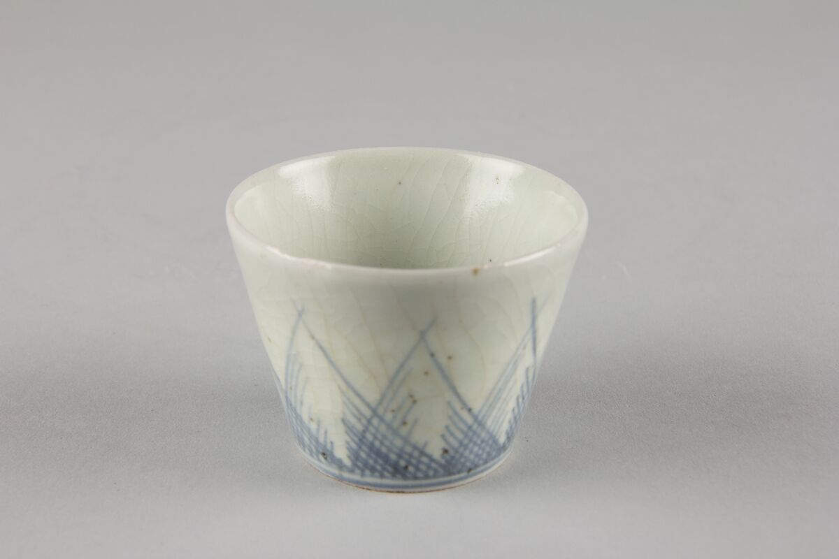 Soba cup, Porcelain with underglaze blue (Hizen ware), Japan 