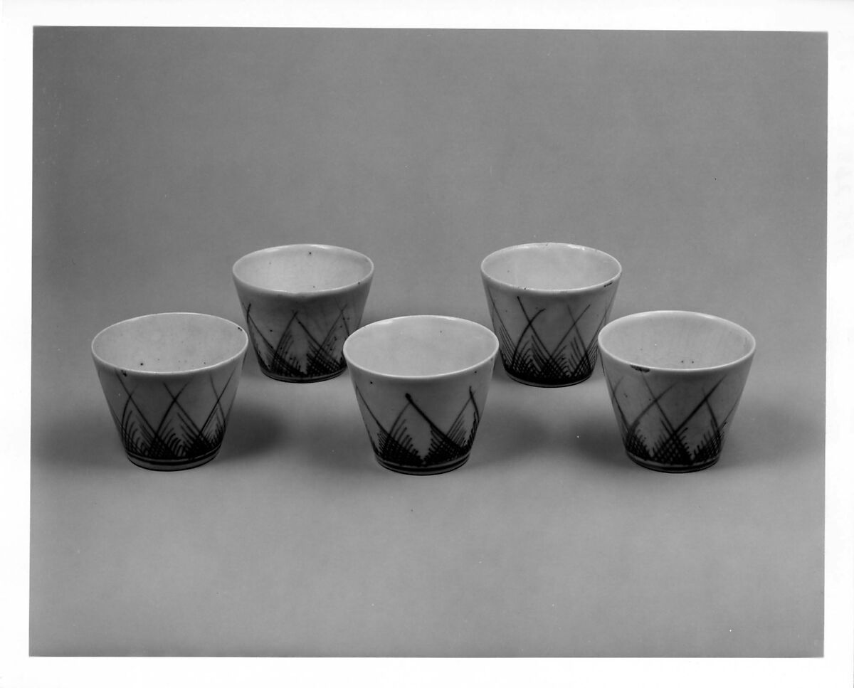 Soba cup, Porcelain with underglaze blue (Hizen ware), Japan