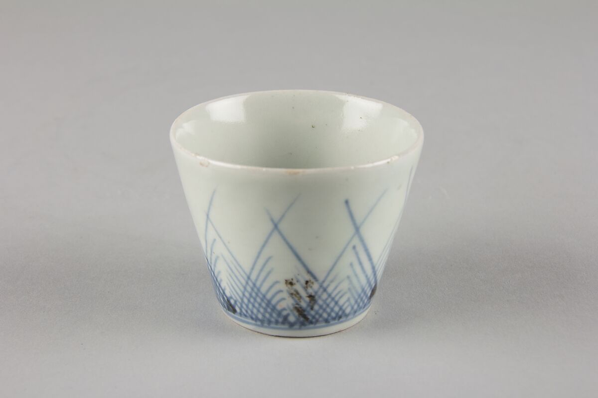 Soba cup, Porcelain with underglaze blue (Hizen ware), Japan 