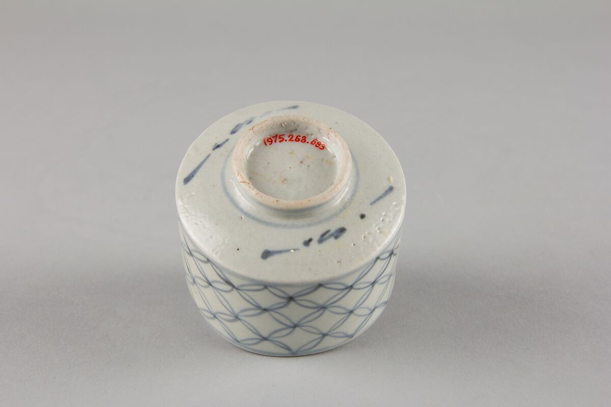 Soba cup, Porcelain with underglaze blue (Hizen ware), Japan