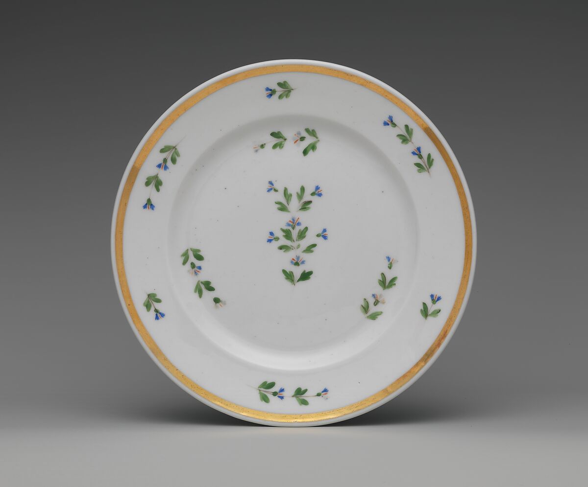 Plate, Porcelain, French 