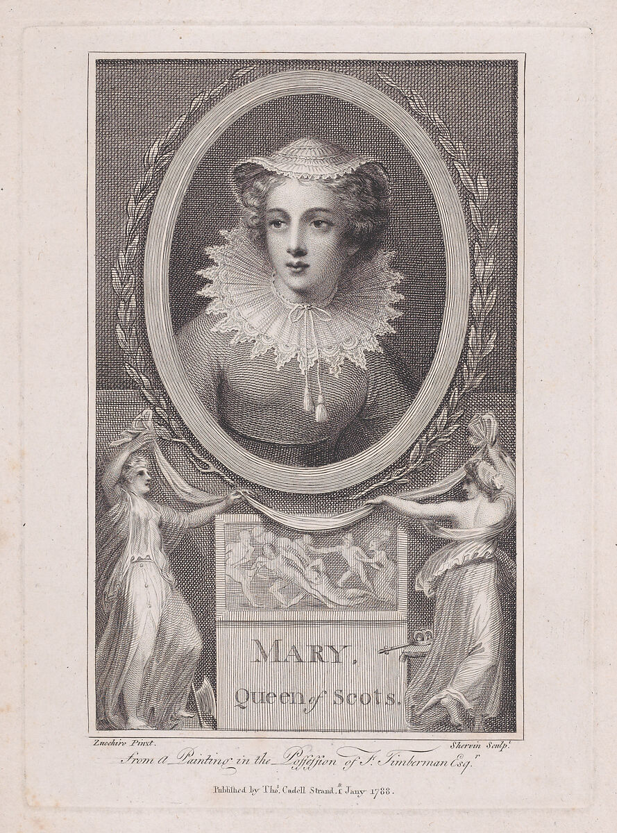 Mary, Queen of Scots, John Keyse Sherwin (British, East Dean, Sussex 1751–1790 London), Engraving 