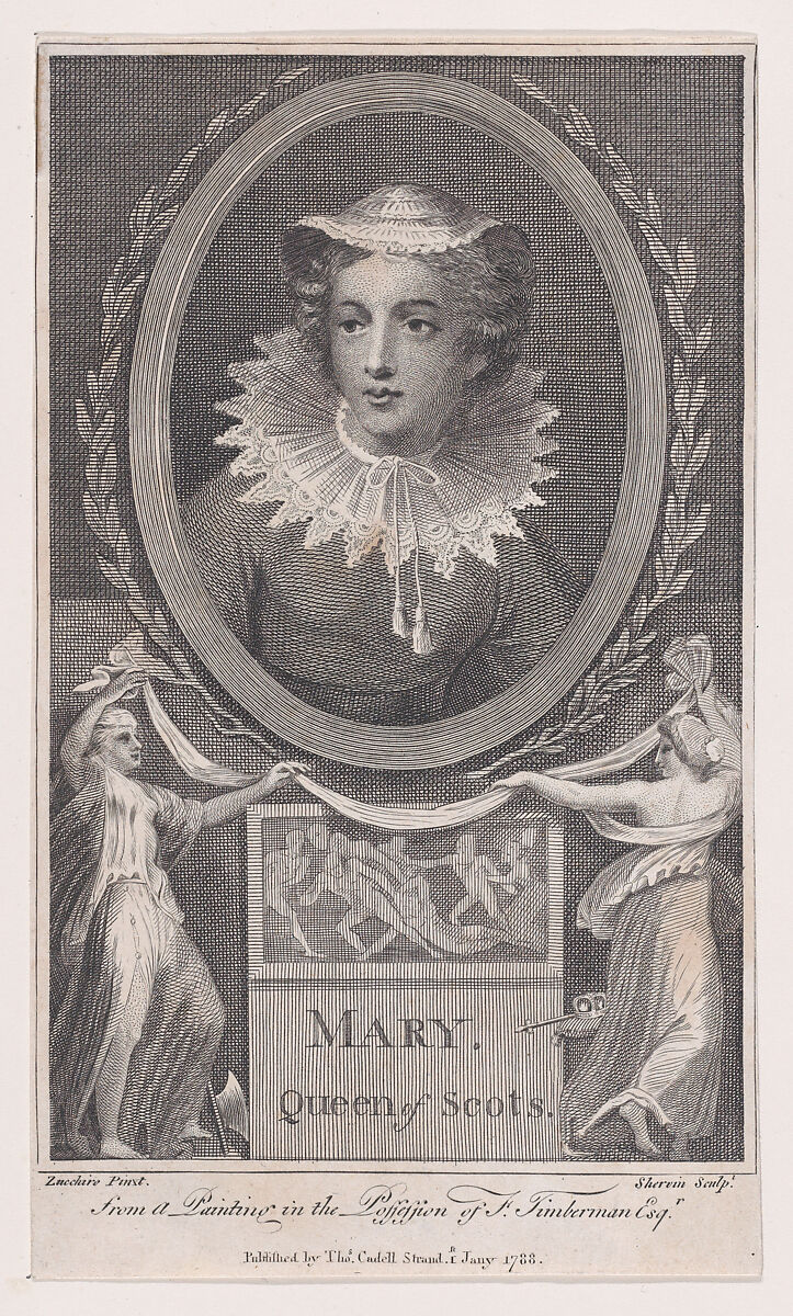 Mary, Queen of Scots, John Keyse Sherwin (British, East Dean, Sussex 1751–1790 London), Engraving 