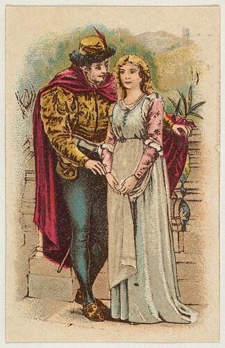 First Words of Love, from the Panel Picture Miniatures series (T130), issued by the Pinkerton Tobacco Co. to promote Buckshoe and Tiger Stripe tobacco brands