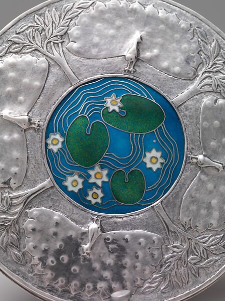 Hand mirror, Eda Lord Dixon (American, 1876–1926), Silver, ivory, enamel, and glass, American