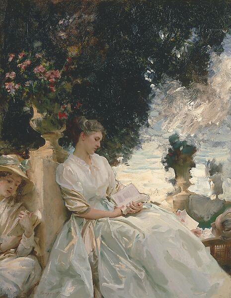 In a Garden, Corfu, John Singer Sargent (American, Florence 1856–1925 London), Oil on canvas, American 