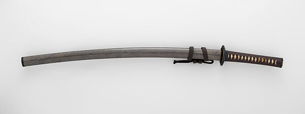 鮫皮研出鞘大小拵 Blades and Mountings for a Pair of Swords (<i>Daishō</i>), Sword (katana) blade inscribed by Muramasa (Japanese, active 16th century), Steel, wood, lacquer, ray skin (<i>same</i>), thread, copper-gold alloy (<i>shakudō</i>), gold, Japanese