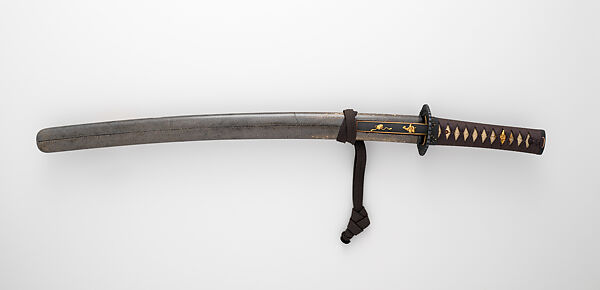 鮫皮研出鞘大小拵 Blades and Mountings for a Pair of Swords (<i>Daishō</i>), Sword (katana) blade inscribed by Muramasa (Japanese, active 16th century), Steel, wood, lacquer, ray skin (<i>same</i>), thread, copper-gold alloy (<i>shakudō</i>), gold, Japanese