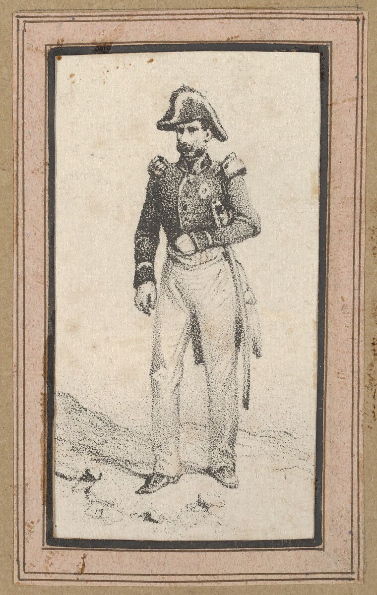 A soldier, Victor Adam (French, 1801–1866), Lithograph 