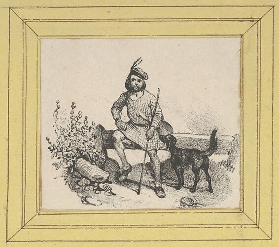 Man sitting with a dog