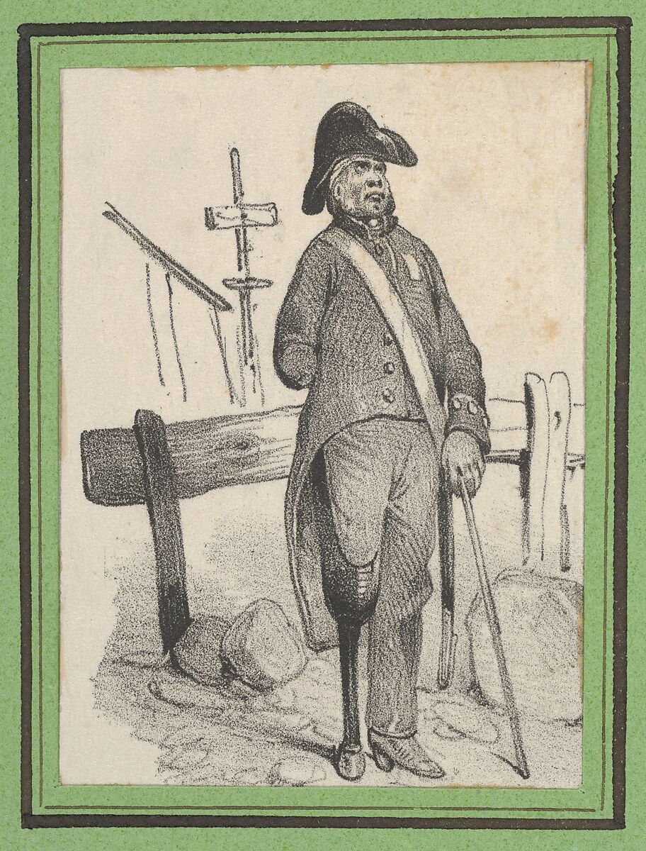 Soldier with a pegleg, Victor Adam (French, 1801–1866), Lithograph 