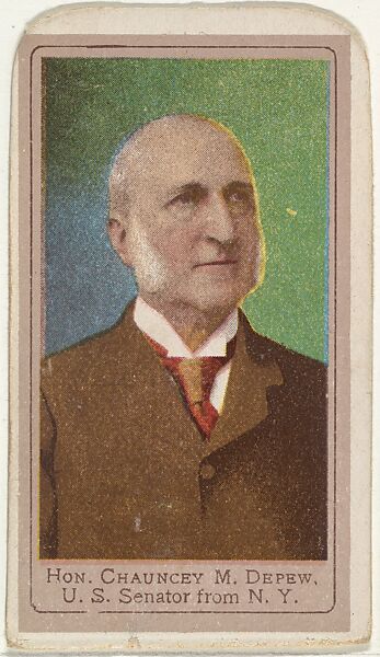 Honorable Chauncey M. Depew, United States Senator from New York, from the Heroes of the Spanish War series (T175), Issued by Kinney Brothers Tobacco Company ?, Commercial color lithograph 