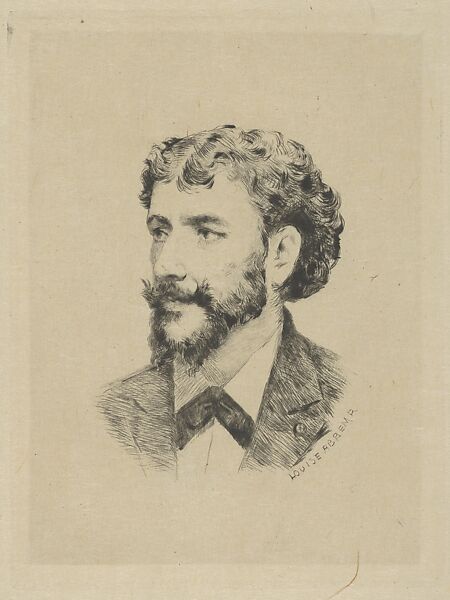 Portrait of Carolus-Duran, Louise Abbema (French, Etampes 1858–1927 Paris), Drypoint 