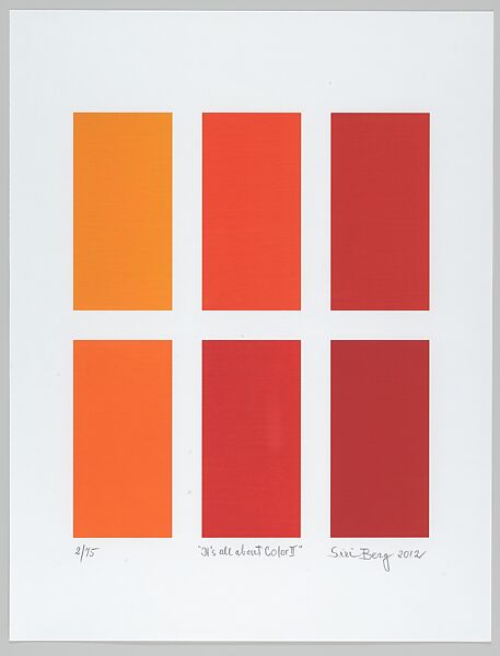 It's all about Color II, Siri Berg (American, born Stockholm, Sweden, 1921–died April 2020), Inkjet print 