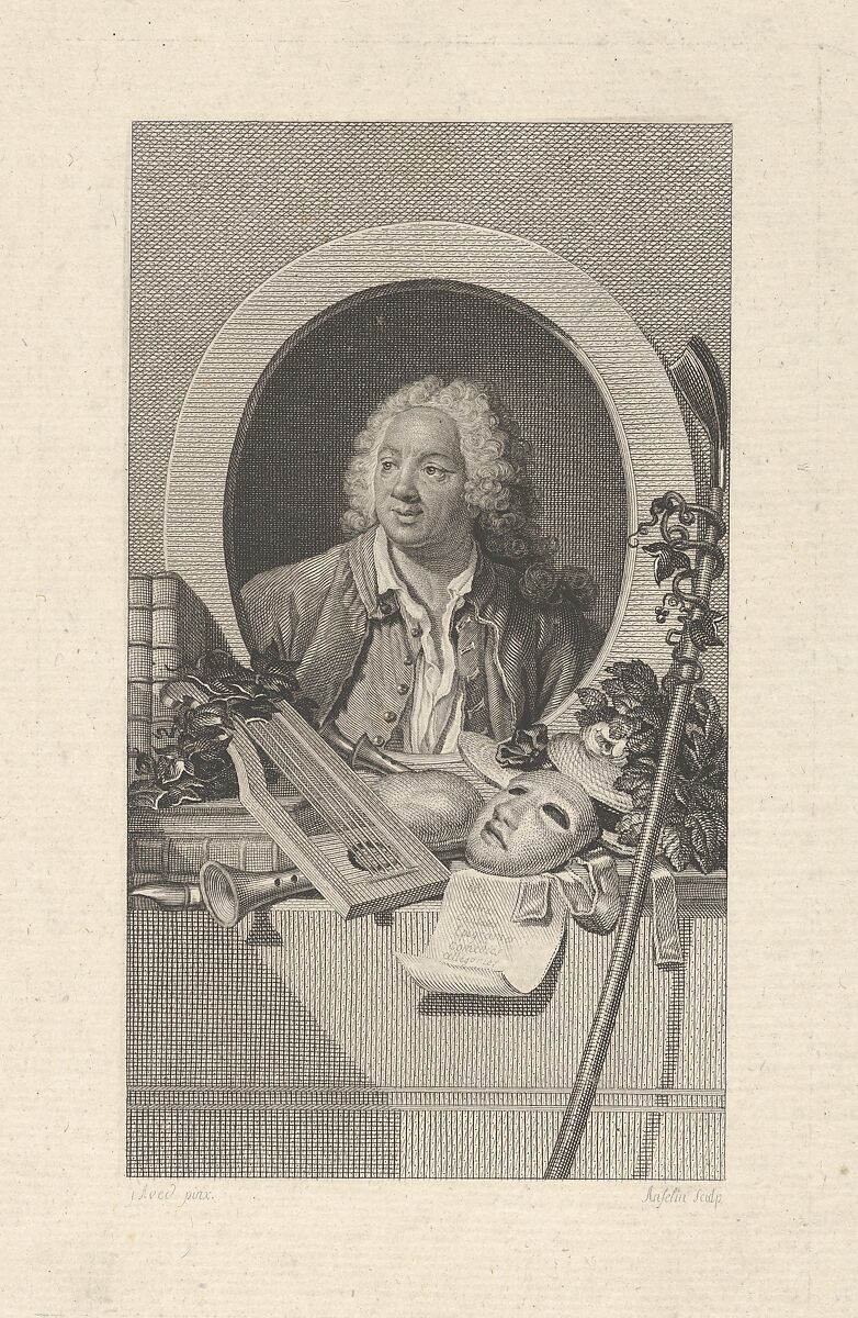 J.B. Rousseau, after Aved, Jean Louis Anselin (French, Paris 1754–1823 Paris), Engraving; second state 