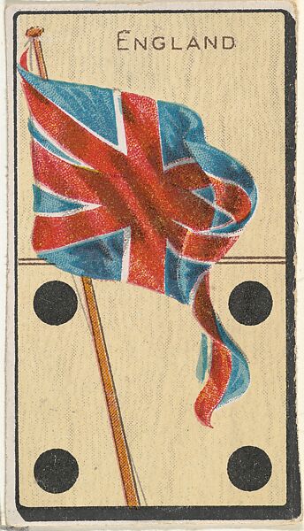 England, from the National Flag on Domino series (T177) issued by Kinney Brothers to promote Sweet Caporal Cigarettes, Issued by Kinney Brothers Tobacco Company, Commercial color print 