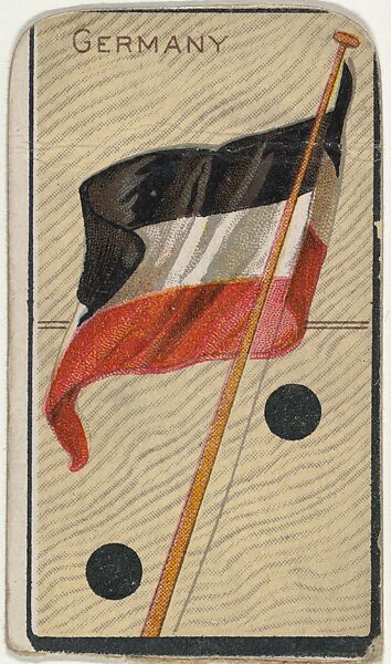 Germany, from the National Flag on Domino series (T177) issued by Kinney Brothers to promote Sweet Caporal Cigarettes, Issued by Kinney Brothers Tobacco Company, Commercial color print 