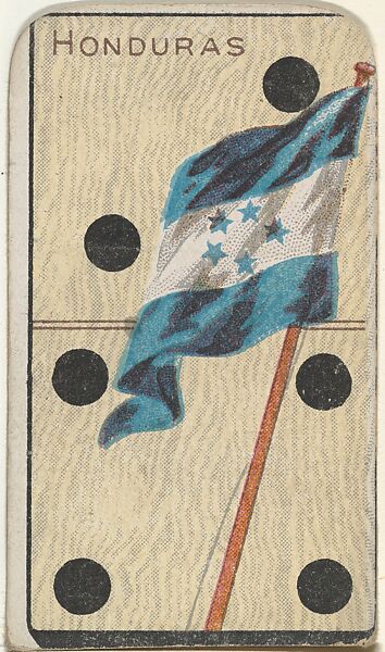 Honduras, from the National Flag on Domino series (T177) issued by Kinney Brothers to promote Sweet Caporal Cigarettes, Issued by Kinney Brothers Tobacco Company, Commercial color print 