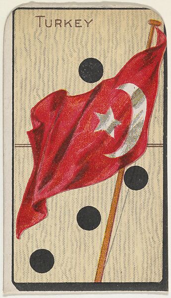 Turkey, from the National Flag on Domino series (T177) issued by Kinney Brothers to promote Sweet Caporal Cigarettes, Issued by Kinney Brothers Tobacco Company, Commercial color print 