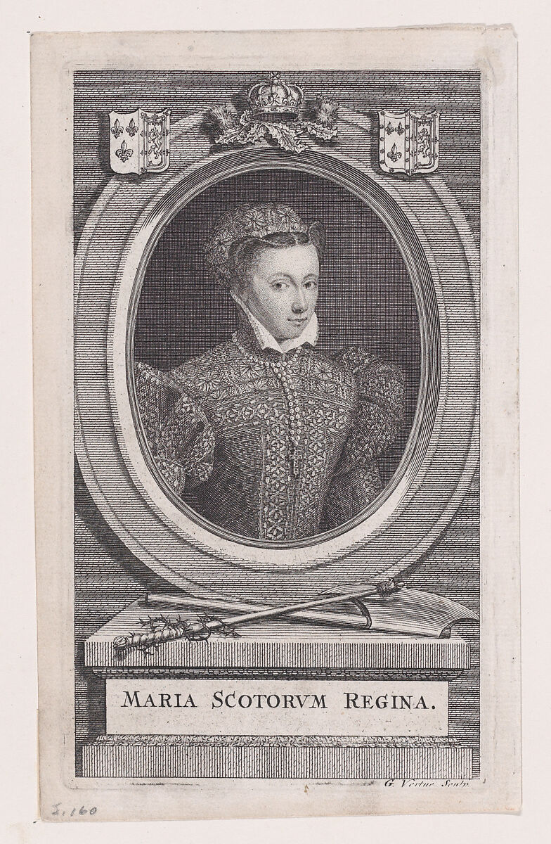 Mary, Queen of Scots, George Vertue (British, London 1684–1756 London), Etching and engraving 