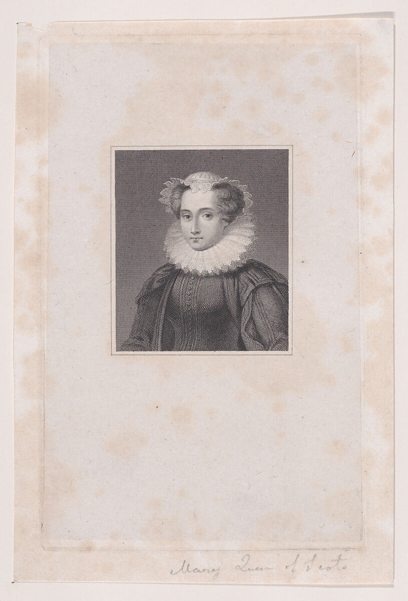 Mary, Queen of Scots, Attributed to Robert Cooper (British, active 1795–1836), Stipple engraving 