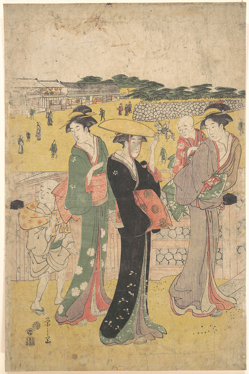 Print, Chōbunsai Eishi (Japanese, 1756–1829), Woodblock print; ink and color on paper, Japan 