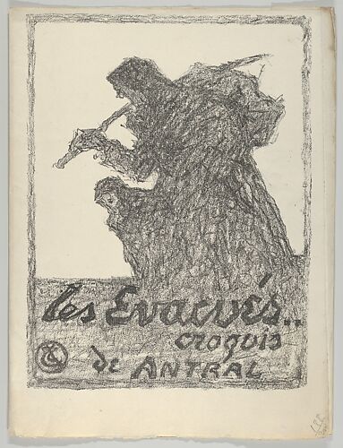 Folder with Lithograph cover, from Les Evacués