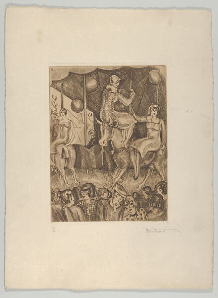 Fair and Circus, scene 1, Louis-Robert Antral (French, Châlon-sur-Marne 1895–1939 Paris), Engraving 