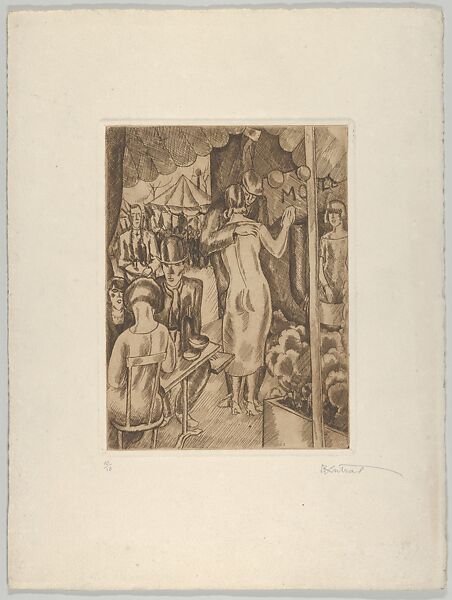 Fair and Circus, scene 2, Louis-Robert Antral (French, Châlon-sur-Marne 1895–1939 Paris), Engraving 