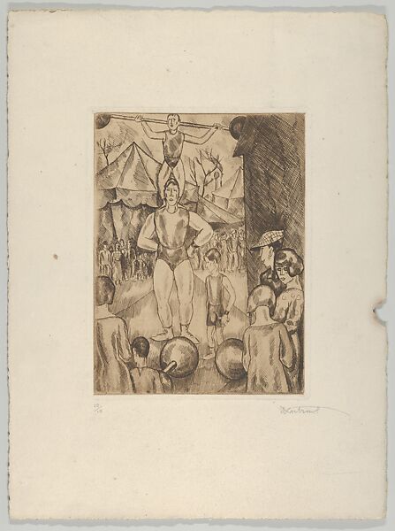 Fair and Circus, scene 4, Louis-Robert Antral (French, Châlon-sur-Marne 1895–1939 Paris), Engraving 