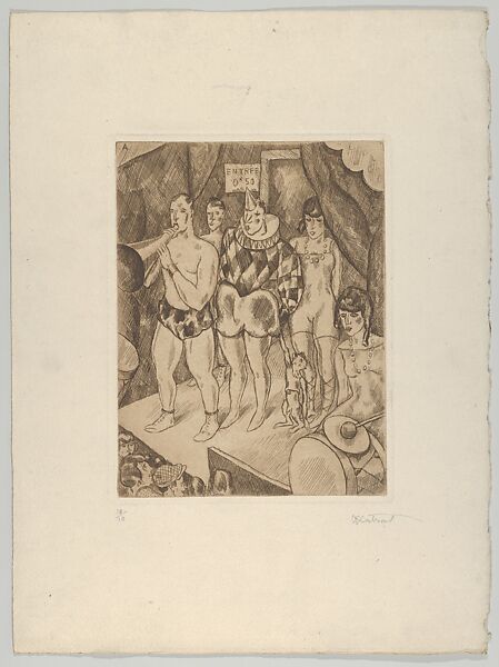 Fair and Circus, scene 5, Louis-Robert Antral (French, Châlon-sur-Marne 1895–1939 Paris), Engraving 