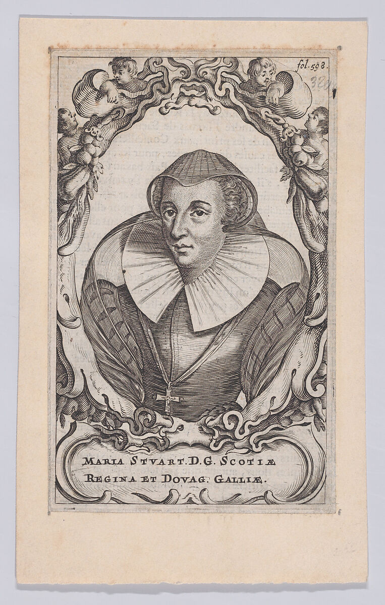 Mary, Queen of Scots (from "Histoire de la guerre de Flandre," volume 2, folio 598), Famiano Strada (Italian, Rome 1572–1649), Engraving 