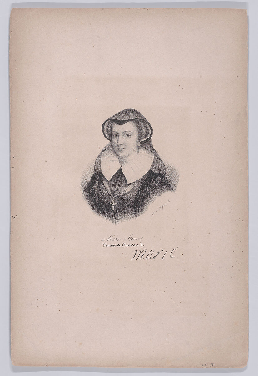 Mary, Queen of Scots, Delpech, Lithograph 