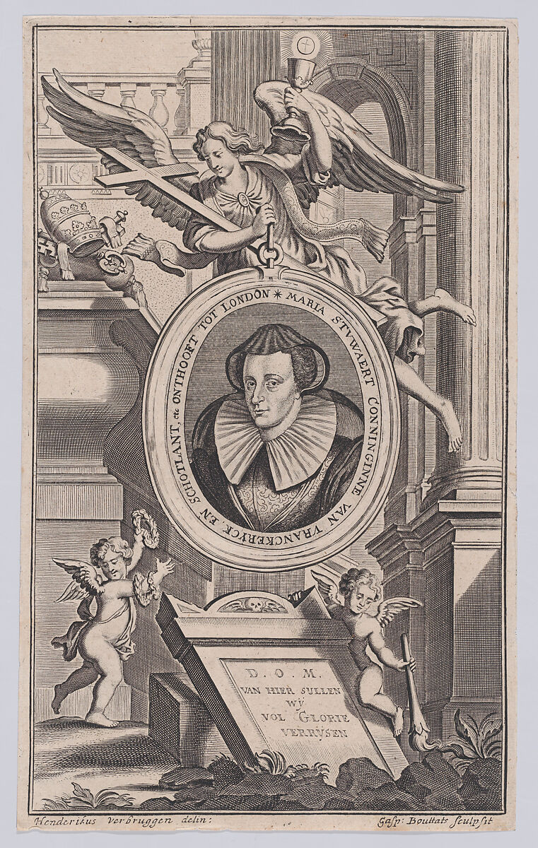 Mary, Queen of Scots (from "Opgang, voortgang, en nedergang, der ketteryen deser eeuwe"), Gaspar Bouttats (Flemish, Antwerp ca. 1640–1695/6 Antwerp), Etching 