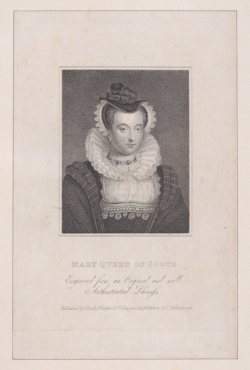 Mary, Queen of Scots, A. Fullerton &amp; Co. (British, Edinburgh and London), Stipple engraving 