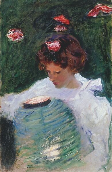 Study for "Carnation, Lily, Lily, Rose", John Singer Sargent (American, Florence 1856–1925 London), Oil on canvas, American 