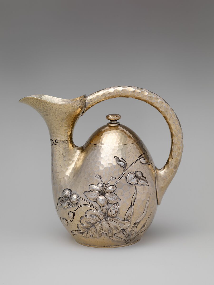 Wine pot, Dominick &amp; Haff (1872–1928), Silver, silver-gilt, American 