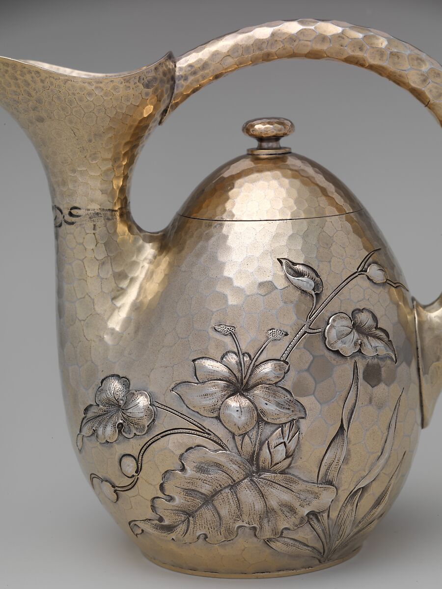 Wine pot, Dominick &amp; Haff (1872–1928), Silver, silver-gilt, American