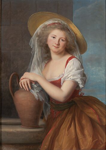 Portrait of Marie-Antoinette, half-length, in a blue dress holding a pink  rose by Elisabeth Louise Vigée Le Brun on artnet