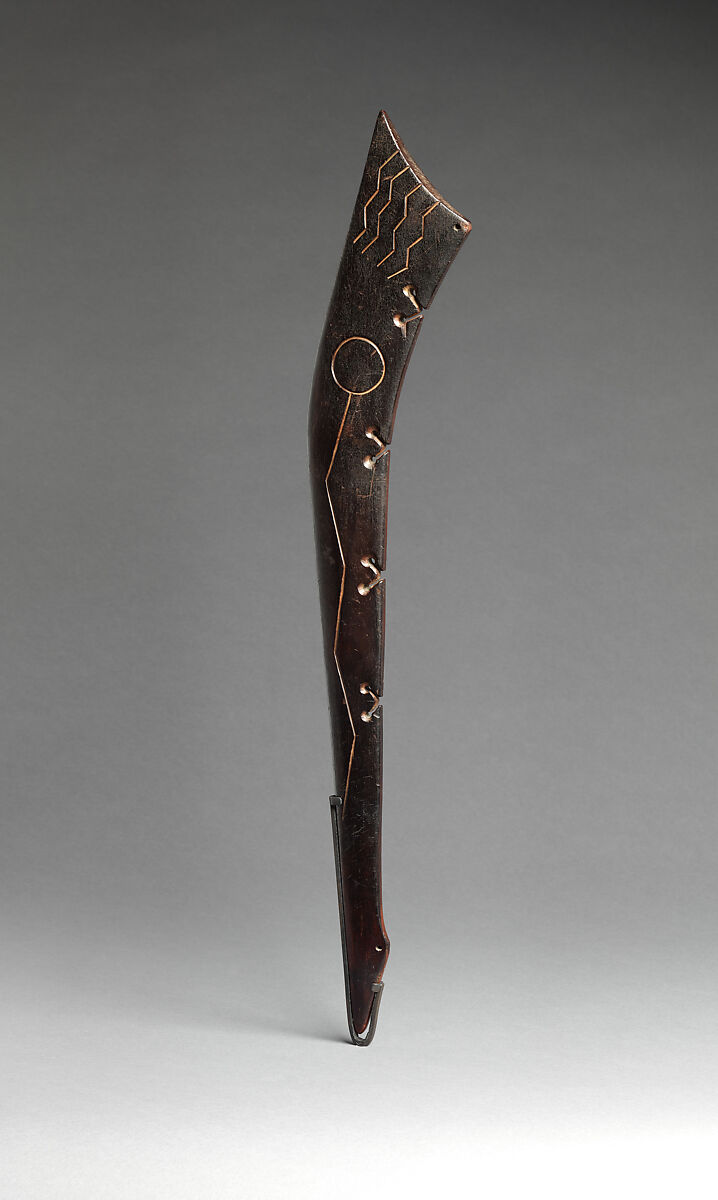 War club, Wood and pigment, Pawnee, Native American