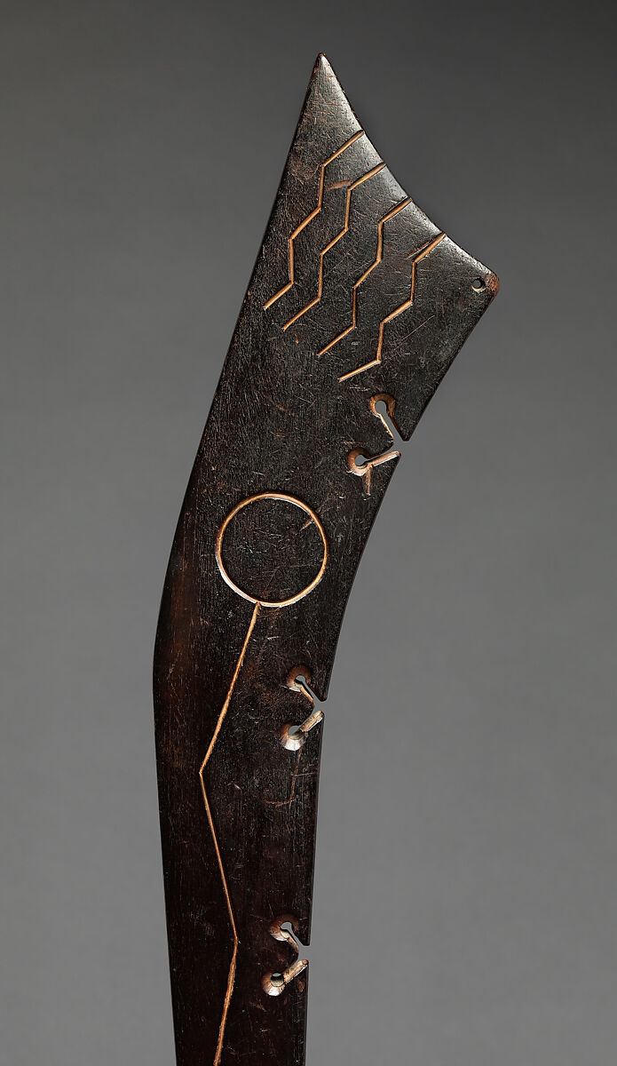 War club, Wood and pigment, Pawnee, Native American