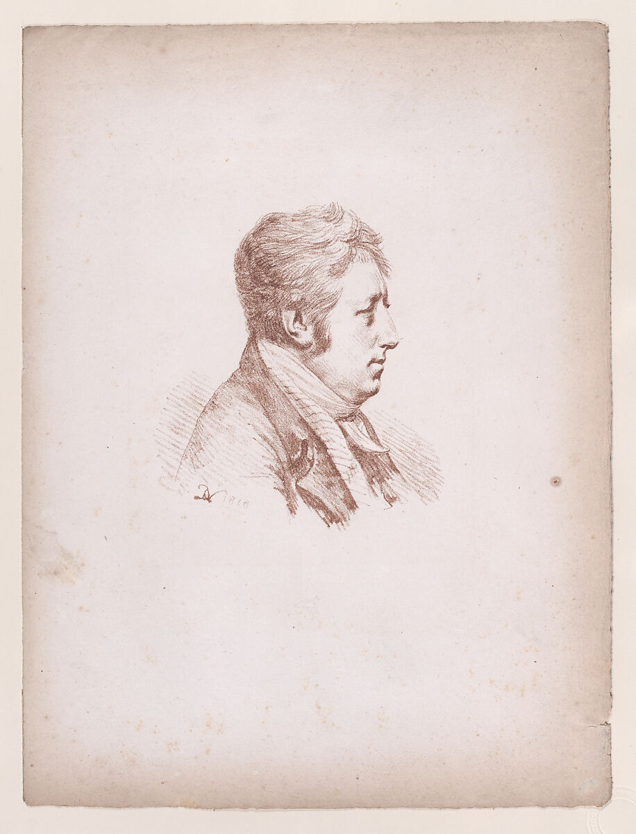 Bust of a man in profile, facing right, Baron Dominique Vivant Denon (French, Givry 1747–1825 Paris), Lithograph 