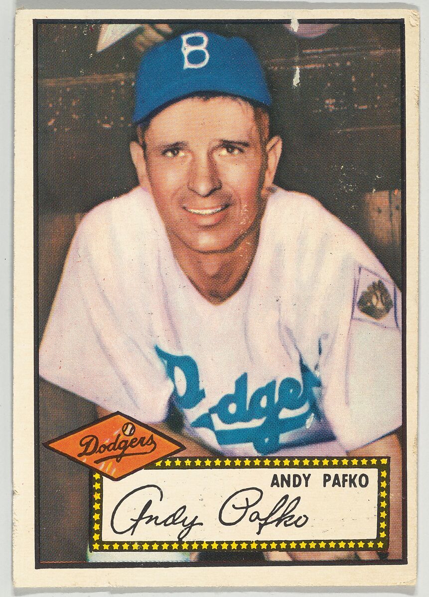 Card Number 1, Andy Pafko, Brooklyn Dodgers, from the Topps Baseball series (R414-6) issued by Topps Chewing Gum Company