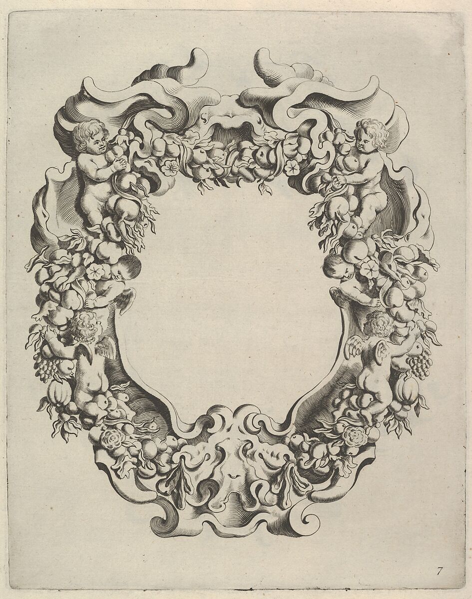 Plate 7 from "Veelderhande Niewe Compartimente", Michiel Mosyn (Dutch, born 1630), Etching and engraving 