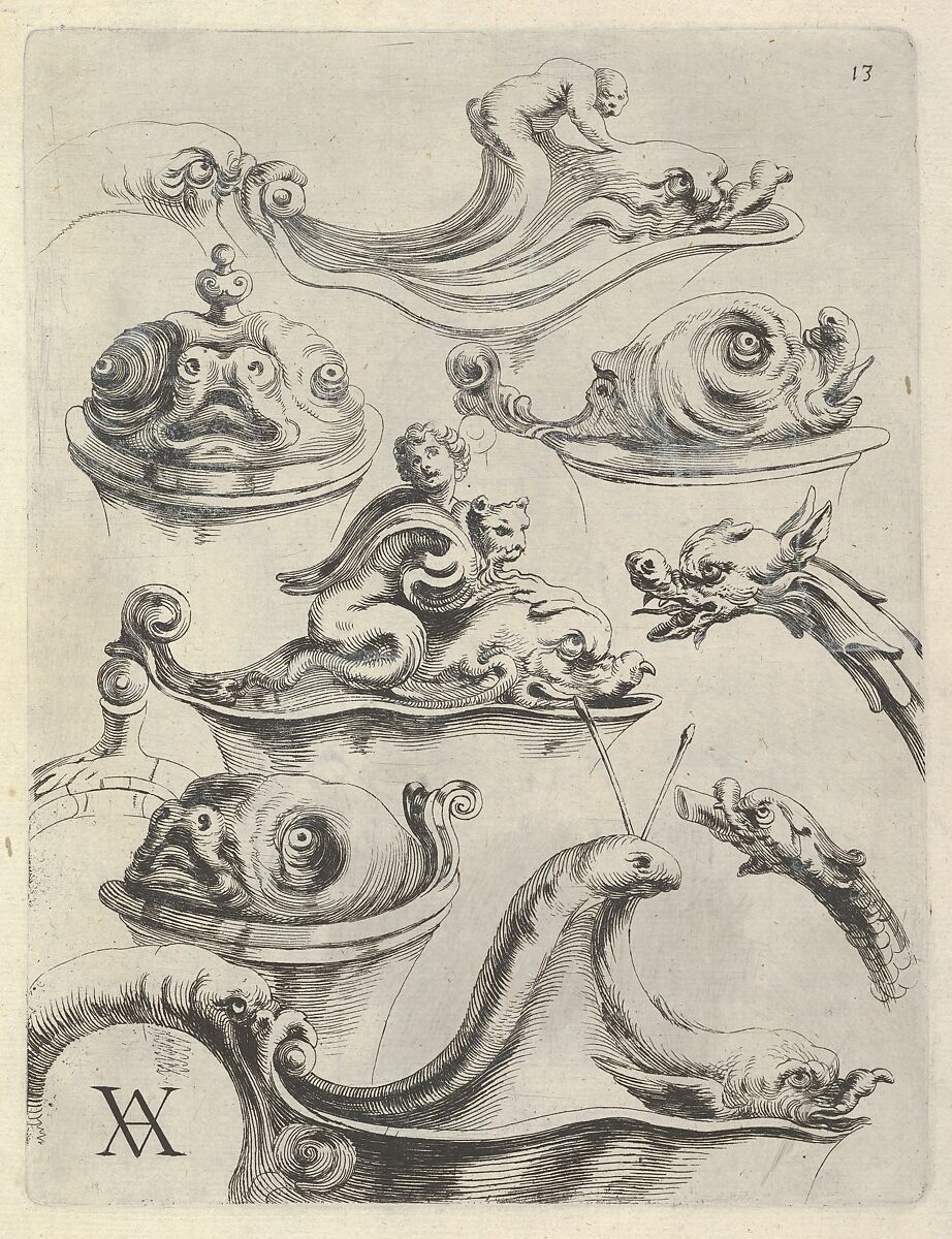 Modelli Artificiosi di Vasi diversi d'argento et altre Opere capriciozi (...) Parte prima (Plate 13)