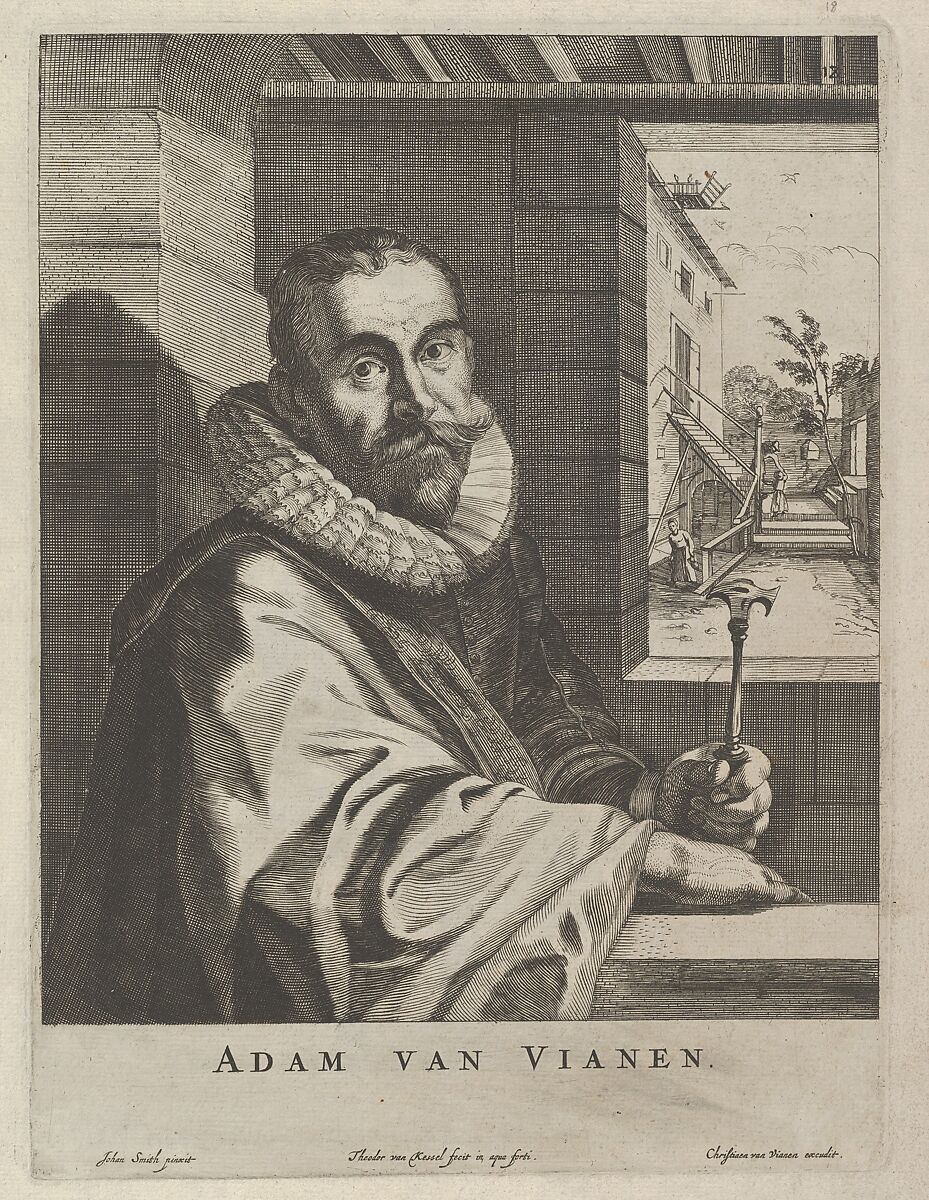 Modelli Artificiosi (...) Parte seconda (Plate 18: Portrait of Adam van Vianen), Theodor van Kessel (Dutch, 1620–1660), Etching 